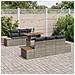 Set Divano da Giardino 7 pcs Grigio Poly Rattan - Foto miniatura 3