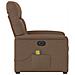 Poltrona Massaggiante Reclinabile Elettrica Marrone in Tessuto - Foto miniatura 5