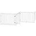 Cancello Cani Porta Pieghevole Bianco 12 Pannelli 640 cm Pioppo - Foto miniatura 4