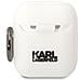 Custodia In Silicone Per Airpods 1/2 Choupette Head 3d Antiurto, Bianco - Foto miniatura 2