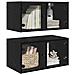 Armadi da Parete 2 pcs Rovere Nero 68 x 37 x 35 cm - Foto miniatura 3
