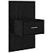 Testata con Comodino 3 pcs Rovere Nero Legno multistrato - Foto miniatura 6