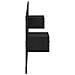 Testata con Comodino 3 pcs Rovere Nero Legno multistrato - Foto miniatura 8