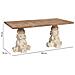 Tavolino Da Caffè In Legno E Magnesio Marrone E Bianco 180x95x78h Cm - Foto miniatura 3