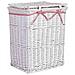 Cesto Portabiancheria In Vimini Grigio 43x33x55h Cm - Foto miniatura 4