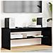 Mobile TV Rovere Nero 100 x 35 x 40 cm Legno multistrato - Foto miniatura 2