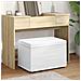 Pouf Bianco Pelle Sintetica e Legno Ingegnerizzato - Foto miniatura 2