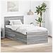 Struttura del letto con testiera Grigio Sonoma 120 x 200 cm - Foto miniatura 2