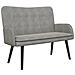 Sofa a Due Posti Grigio chiaro 115 x 61 x 87 cm Velluto - Foto miniatura 1