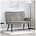 Sofa a Due Posti Grigio chiaro 115 x 61 x 87 cm Velluto - Foto miniatura 2