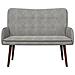 Sofa a Due Posti Grigio chiaro 115 x 61 x 87 cm Velluto - Foto miniatura 4