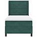 Letto a molle con materasso con led Verde 100 x 200 cm Velluto - Foto miniatura 8
