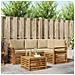 Set di divani da esterno con cuscino 5 pcs Naturale e Beige - Foto miniatura 2
