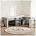 Letto alto per bambini con scrivania 2 pz Grigio Cemento - Foto miniatura 2
