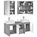 Set di Armadi da Bagno 5 pcs Sonoma grigio Legno ingegnerizzato - Foto miniatura 3