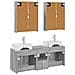 Set di Armadi da Bagno 5 pcs Sonoma grigio Legno ingegnerizzato - Foto miniatura 8