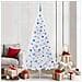 Albero di Natale artificiale Bianco 210 cm PVC e Acciaio - Foto miniatura 2