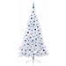 Albero di Natale artificiale Bianco 210 cm PVC e Acciaio - Foto miniatura 3