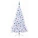 Albero di Natale artificiale Bianco 210 cm PVC e Acciaio - Foto miniatura 4
