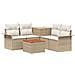Set di divani 6 pz 4-Numero di posti Beige e Bianco Crema - Foto miniatura 1
