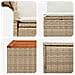 Set di divani 6 pz 4-Numero di posti Beige e Bianco Crema - Foto miniatura 9