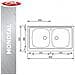 Lavello Acciaio Inox, 2 Vasche, 90x50 - Foto miniatura 2