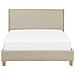 Letto In Tessuto Beige 140 X 200 Cm Sennez - Foto miniatura 3