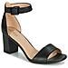 Deva Mae Sandali Donna Tacco Pelle Nero Nero 40 - Foto miniatura 1