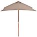 Ombrellone Da Esterni Con Palo In Legno 150x200 Cm Grigio Talpa - Foto miniatura 4