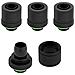 Hydro X Serie, Xf Compression Di / de 10/13 Mm, Confezione Da Quattro Raccordi (bspp G1/4"" Filettaturam, Ottone Massiccio Durata, Tenuta Estrema, Compatibilità Con Di Adattatori Hydro X) Nero - Foto miniatura 1