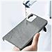 Cover Samsung Galaxy Note 20 Ibrida Finitura Tessuto Lavabile - Argento - Foto miniatura 2