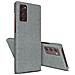 Cover Samsung Galaxy Note 20 Ibrida Finitura Tessuto Lavabile - Argento - Foto miniatura 3