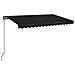 Tenda da Sole Retrattile Manuale LED 450x350 cm Antracite - Foto miniatura 1