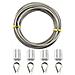 5 M Della Corda Flessibile In Acciaio Inox Filo Cable Dia 3 Millimetri Con Pvc Rivestito (5 M 8 Ditale)  - Foto miniatura 1