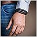Bracciale in Pelle da Uomo, ""Flake"", 17cm, Oro - Foto miniatura 6