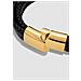 Bracciale in Pelle da Uomo, ""Flake"", 17cm, Oro - Foto miniatura 8