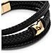 Bracciale in Pelle da Uomo, ""Flake"", 17cm, Oro - Foto miniatura 10