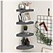 Scaffali Angolari A Parete 4 Pz Grigio Lucido 25x25x3,8 Cm Mdf - Foto miniatura 1