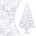 Albero di Natale Artificiale con Rami Spessi Bianco 120 cm PVC - Foto miniatura 1