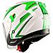 Casco Jet Moto Scooter Visiera Doppia Certificato Ece22-05 Bianco Verde Xs - Foto miniatura 8