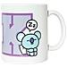 Mug Bt21 Koya Junior 300 Ml Ceramica Bianco / viola - Foto miniatura 1