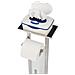 Porta Carta Igienica Con Contenitore Per Wc E Scopino, Pratico Kit Con Barra E Ripiano Extra - Wenko - Foto miniatura 6