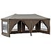 Tenda Per Feste Pieghevole Con Pareti Laterali Tortora 3x6 M - Foto miniatura 1