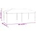 Tenda Per Feste Pieghevole Con Pareti Laterali Tortora 3x6 M - Foto miniatura 3
