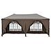 Tenda Per Feste Pieghevole Con Pareti Laterali Tortora 3x6 M - Foto miniatura 8