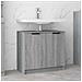 Mobile Bagno Grigio Sonoma 64,5x33,5x59 Cm In Legno Multistrato - Foto miniatura 2