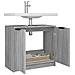 Mobile Bagno Grigio Sonoma 64,5x33,5x59 Cm In Legno Multistrato - Foto miniatura 10