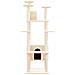 Albero Per Gatti Con Tiragraffi In Sisal Crema 162 Cm - Foto miniatura 3