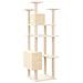 Albero Per Gatti Con Tiragraffi In Sisal Crema 162 Cm - Foto miniatura 4