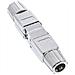 InLine Connettore per cavi Cat.6A, schermato, accoppiatore senza attrezzi, Cat6a, Argento, Femmina, Dritto, Cat6a, 22/24 - Foto miniatura 1